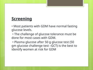 Normal Gct Comprehensive Overview of Diabetes Mellitus Management in Pregnancy | PPTX