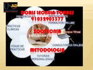 DORIS LEONELA TORRES
   91032903377

    ZOOTECNIA


   METODOLOGIA
 