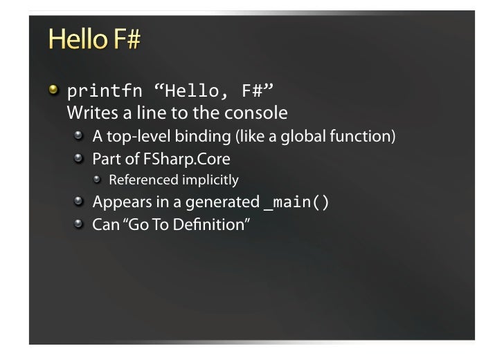 Functional Programming in F#