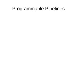 Programmable Pipelines
 