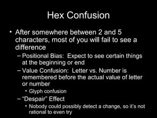 Value Confusion Dmk shmoo2007 | PPT
