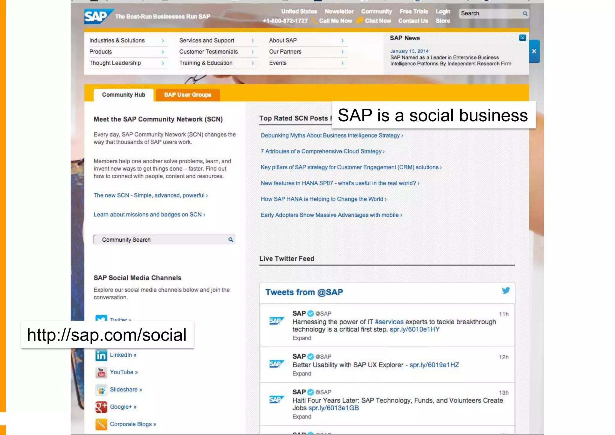 SAP is a social business

http://sap.com/social

 