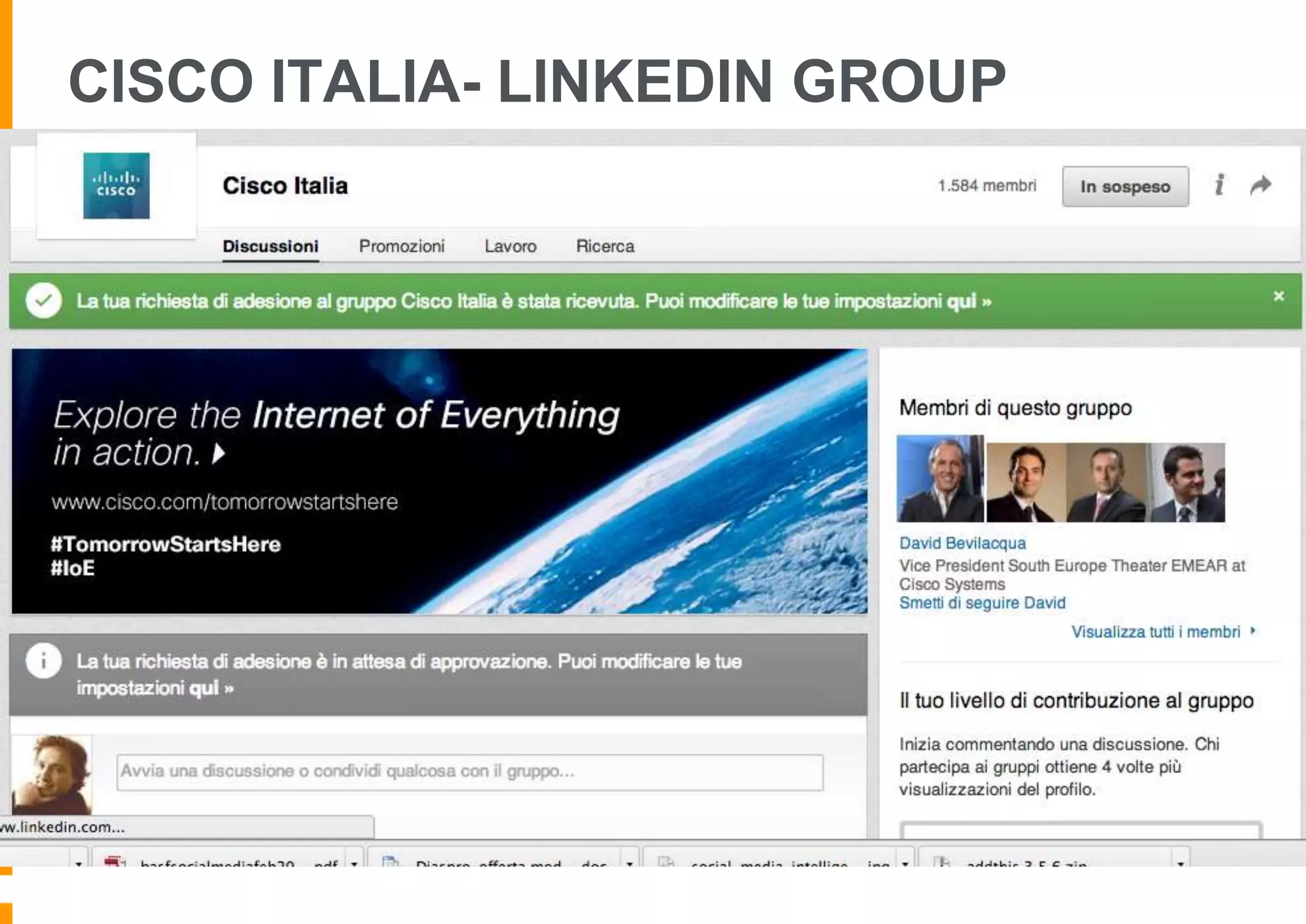 CISCO ITALIA- LINKEDIN GROUP

 