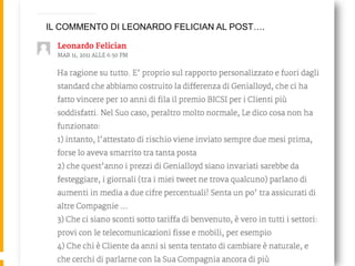 IL COMMENTO DI LEONARDO FELICIAN AL POST…. 
 