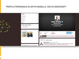 PROFILO PERSONALE DI SATYA NADELLA, CEO DI MICROSOFT 
 
