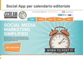 Social App per calendario editoriale
 