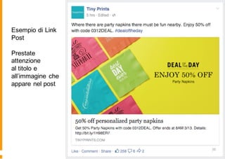 Esempio di Link
Post
Prestate
attenzione
al titolo e
all’immagine che
appare nel post
 