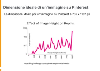 Dimensione ideale di un’immagine su Pinterest
La dimensione ideale per un’immagine su Pinterest è 735 x 1102 px
https://blog.bufferapp.com/optimal-length-social-media
 