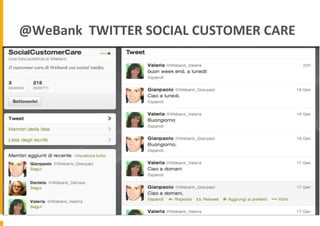 @WeBank	
  	
  TWITTER	
  SOCIAL	
  CUSTOMER	
  CARE	
  	
  

 