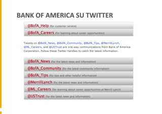 BANK	
  OF	
  AMERICA	
  SU	
  TWITTER	
  

 
