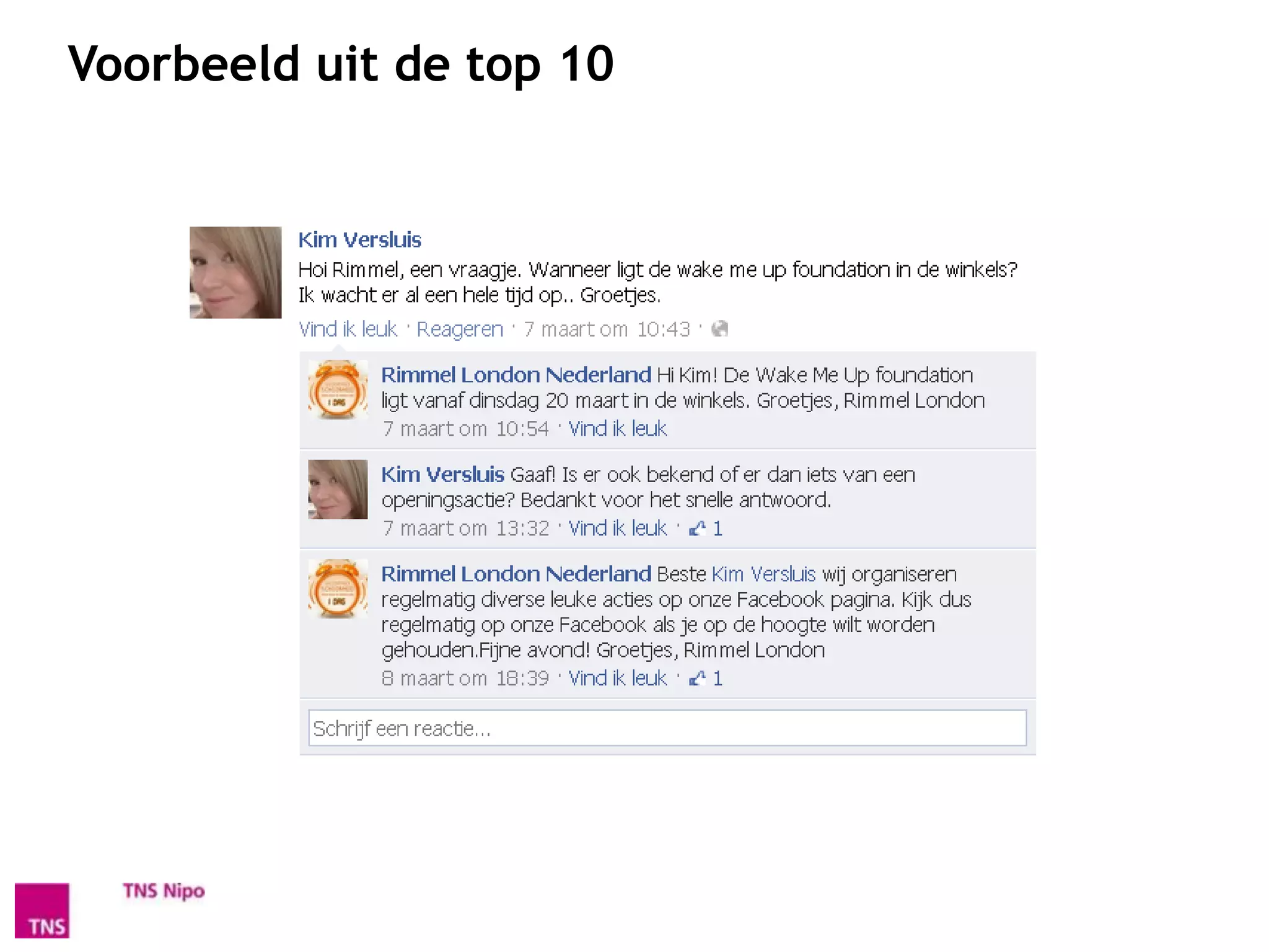 Voorbeeld uit de top 10
 