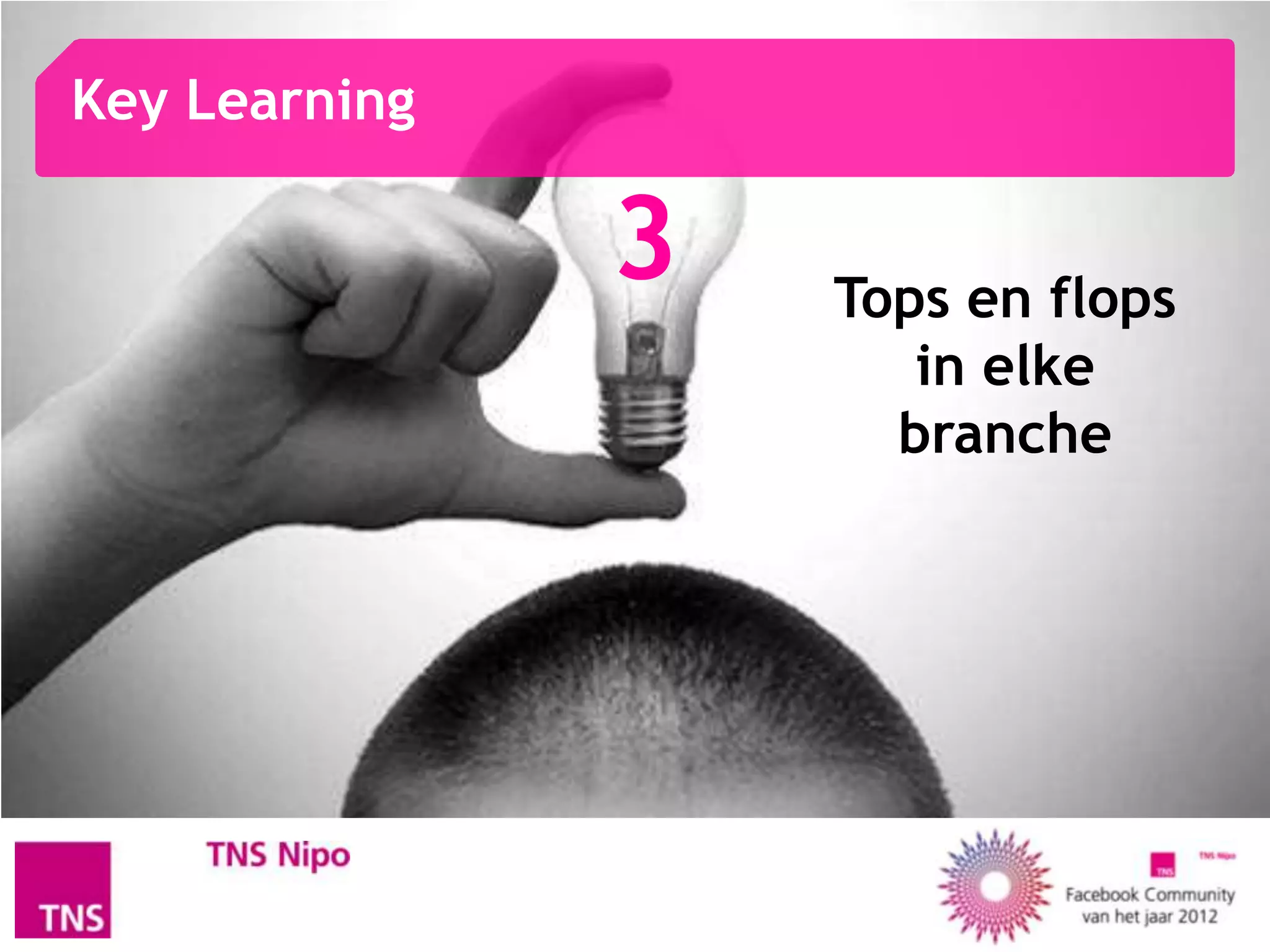 Key Learning

               3   Tops en flops
                      in elke
                     branche
 