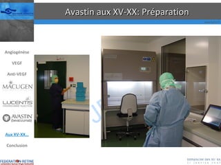 Avastin aux XV-XX: Préparation Angiogénèse VEGF Anti-VEGF Aux XV-XX… Conclusion 