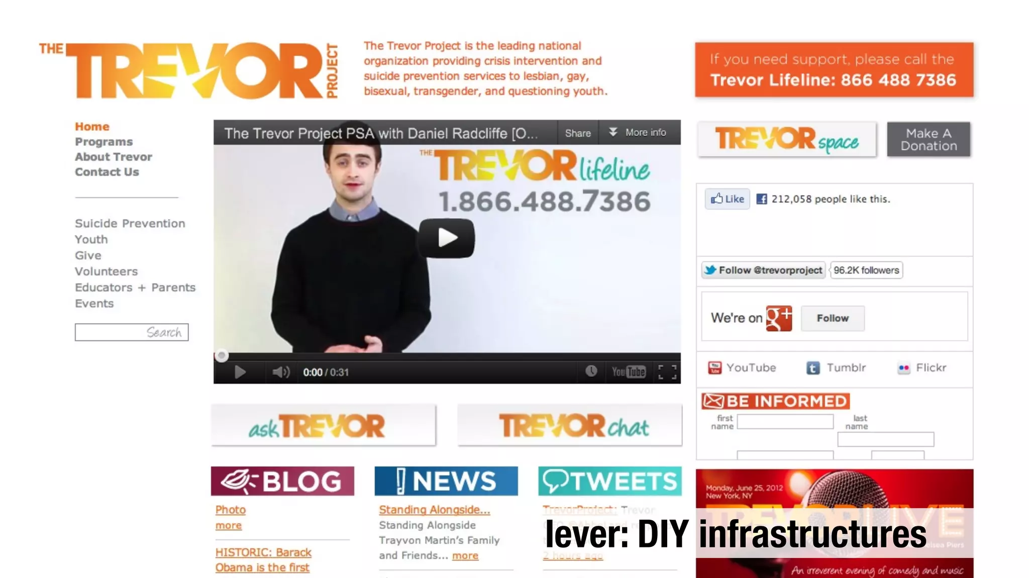 lever: DIY infrastructures
 