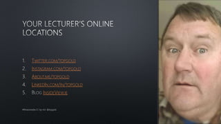 1. TWITTER.COM/TOPGOLD
2. INSTAGRAM.COM/TOPGOLD
3. ABOUT.ME/TOPGOLD
4. LINKEDIN.COM/IN/TOPGOLD
5. INSIDEVIEW.IE
#fitnessmedia CC-by-4.0 @topgold 5
 