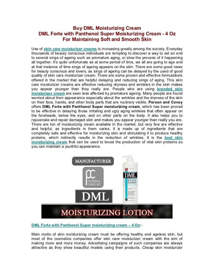 dml facial moisturizer