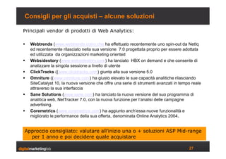 Web analytics & KPI
