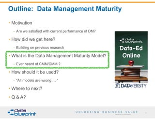 Data-Ed Online: Data Management Maturity Model | PDF