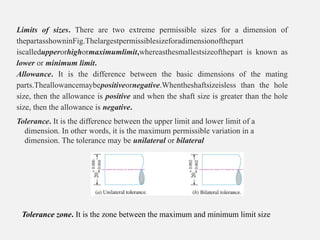 Limit Allowence Example design of machine elements and members in mechanical engineering | PPTX