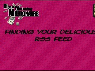 How To Find Your Delicious RSS Feed