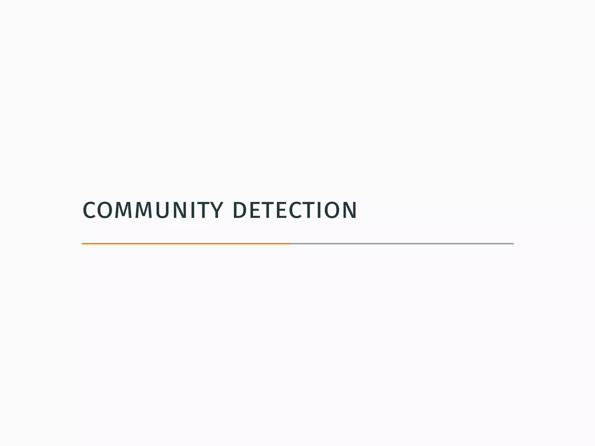 community detection
 