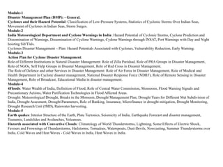 DISASTER MANAGEMENT Module1 Notes .pptx