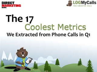 The 17
Coolest Metrics
We Extracted from Phone Calls in Q1
 