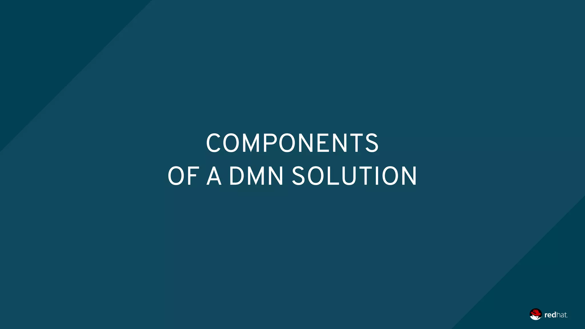 COMPONENTS
OF A DMN SOLUTION
 