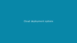Cloud deployment options
 