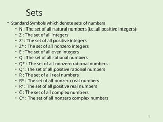 Z Symbol Math DMaths notes Introduction defination.ppt