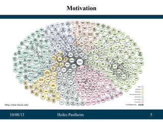 10/08/13 Heiko Paulheim 5
Motivation
http://lod-cloud.net/
 