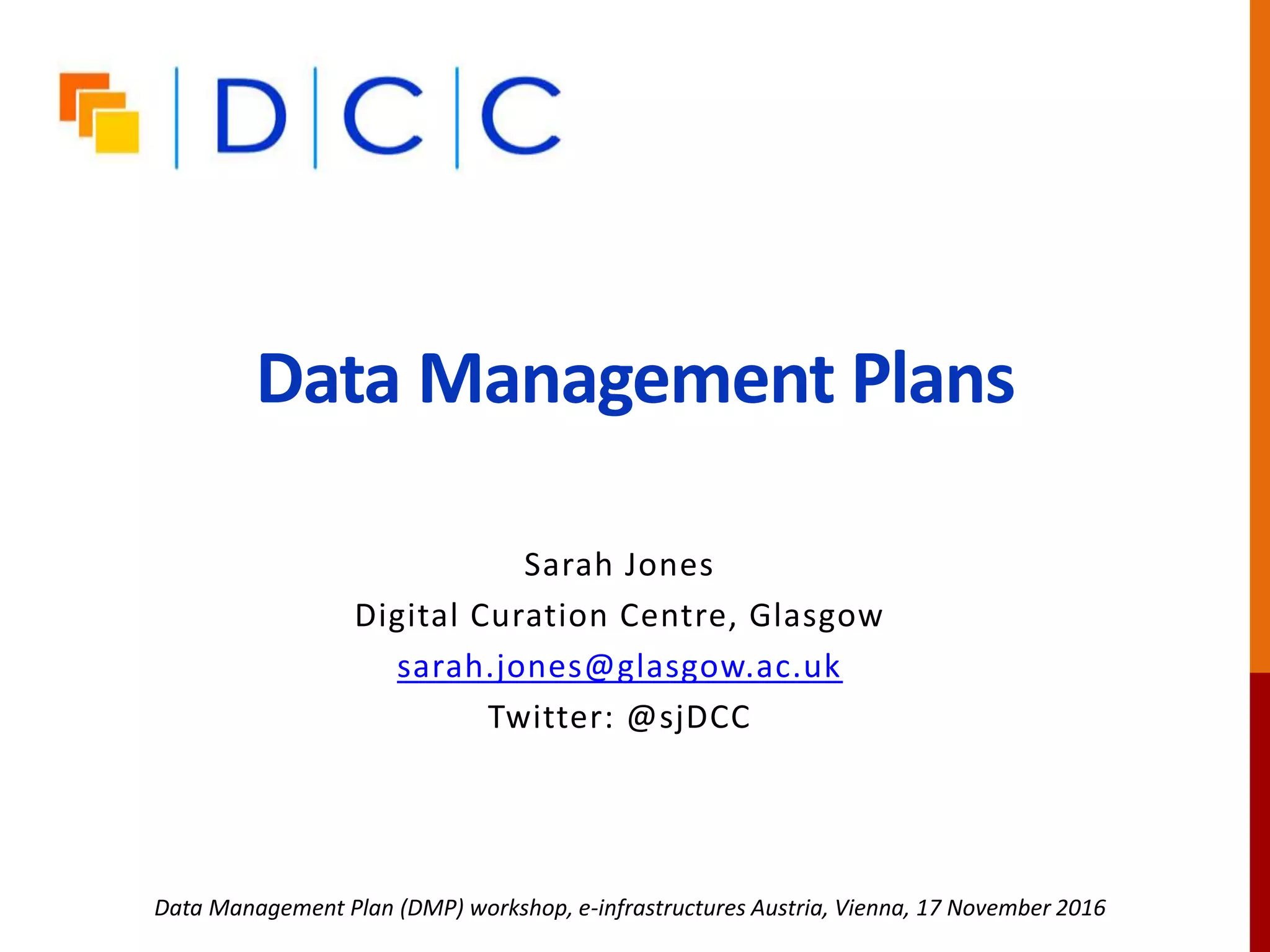 Intro to Data Management Plans | PPTX | Databases | Computer Software ...