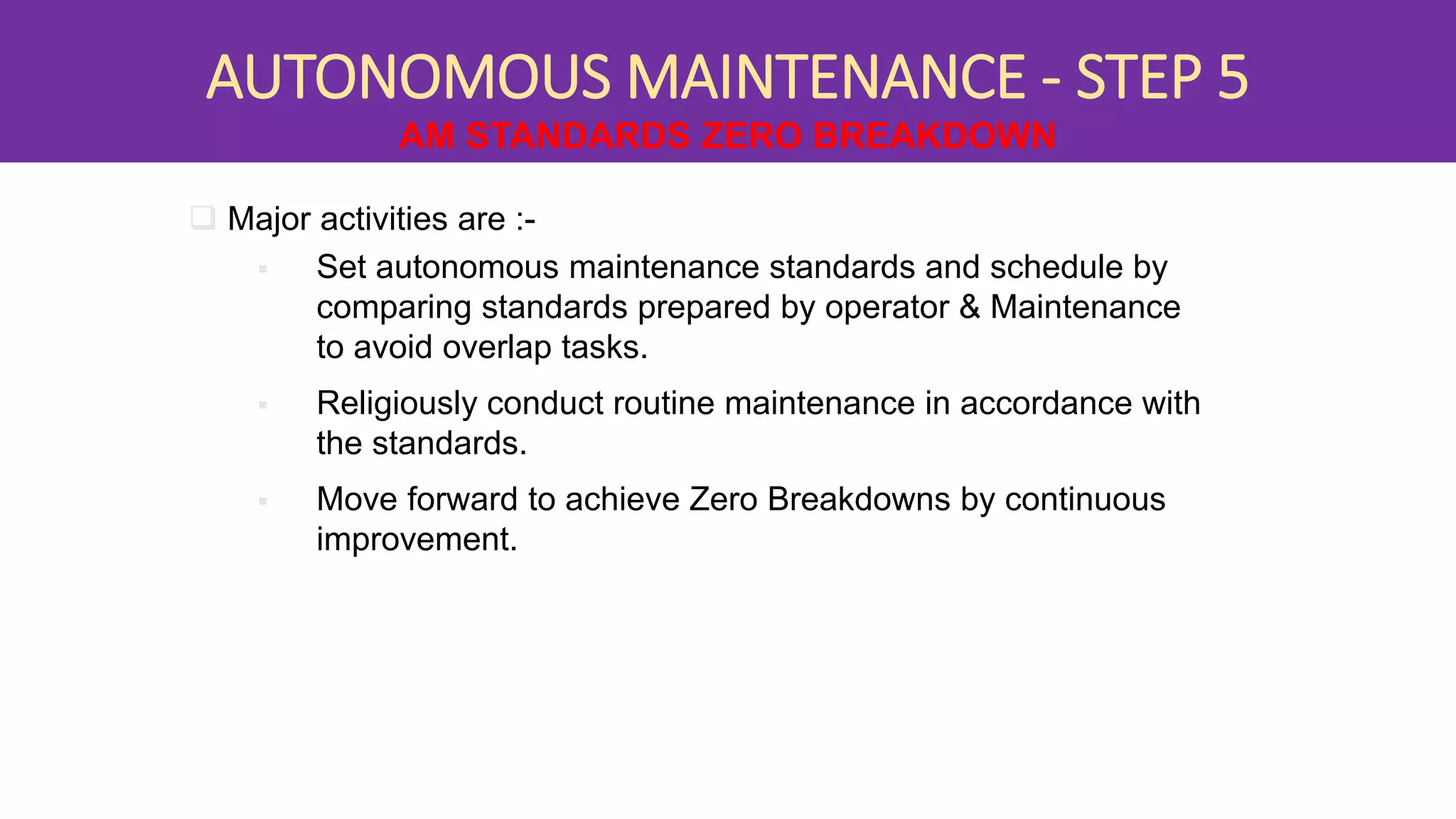 AUTONOMOUS MAINTENANCE | PPTX