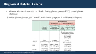 Diabetes melitus Pathophysiology and types | PDF