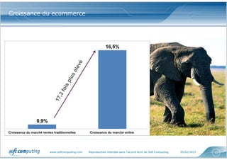 www.softcomputing.com Reproduction interdite sans l’accord écrit de Soft Computing 05/02/2015 12
Croissance du ecommerce
 