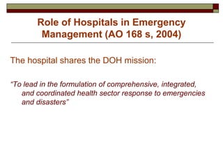 Dm Emergency Dm plan | PPT