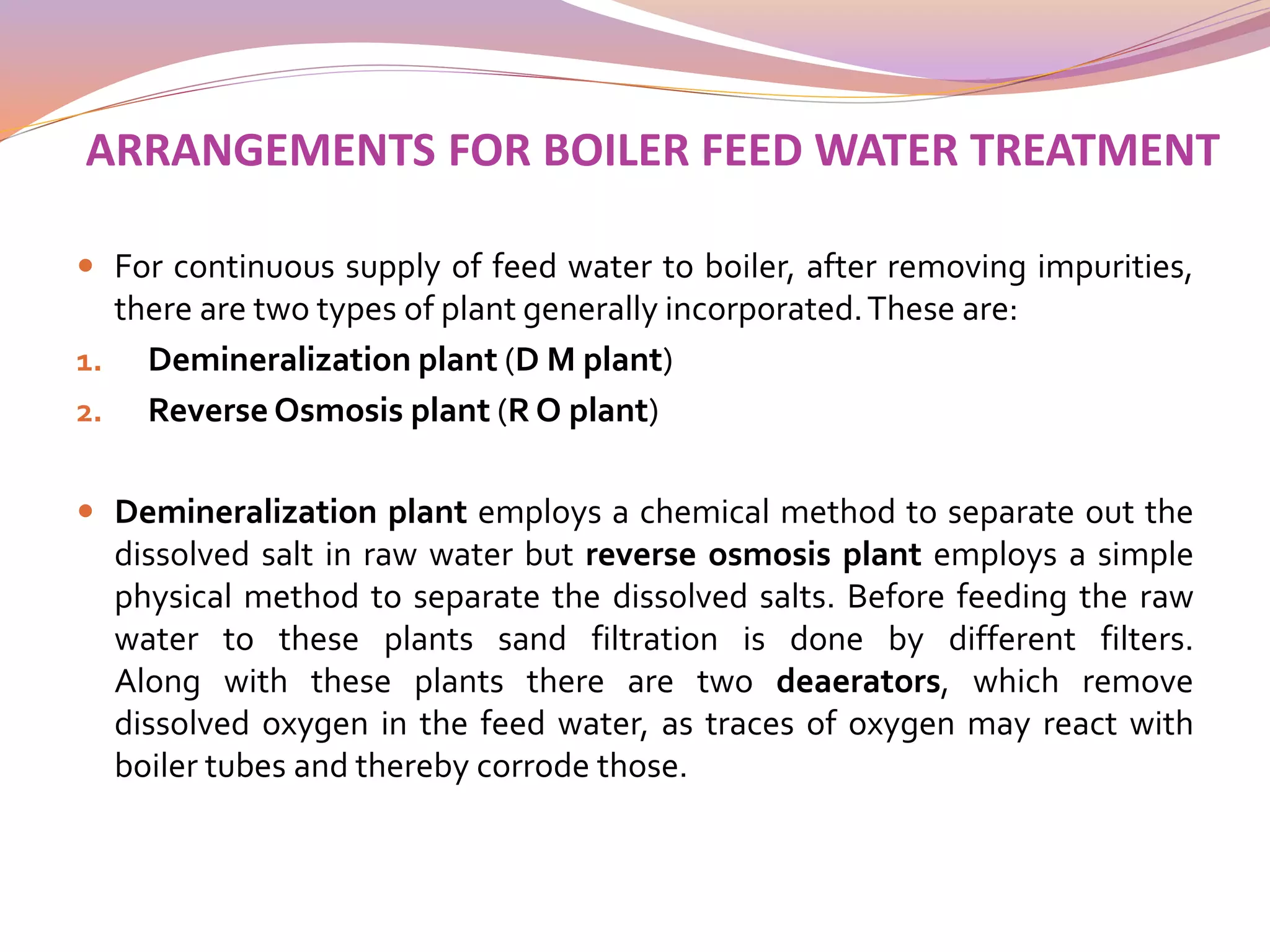 DEMINERALIZATION WATER TREATMENT PLANT | PPTX