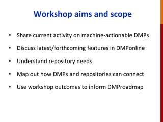 Connecting DMPs & Repositories