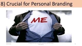 8) Crucial for Personal Branding
28-09-2016
All Rights Reserved. Copyright (c)MERITAS CORPORATION By
Haris Hamsa
13
 
