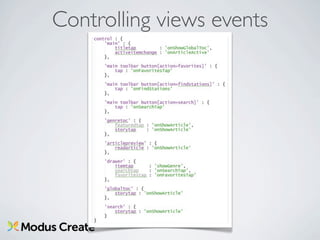Controlling views events
 