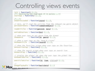 Controlling views events
 