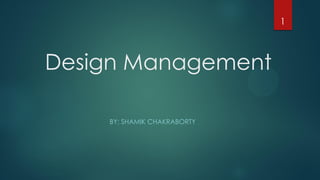 Design Management Project | PDF