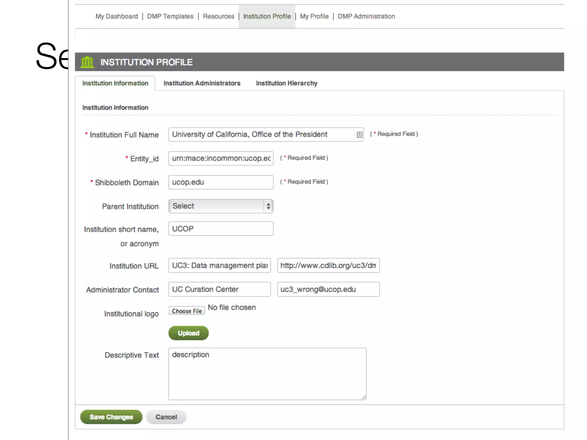Self-service admin functions

 