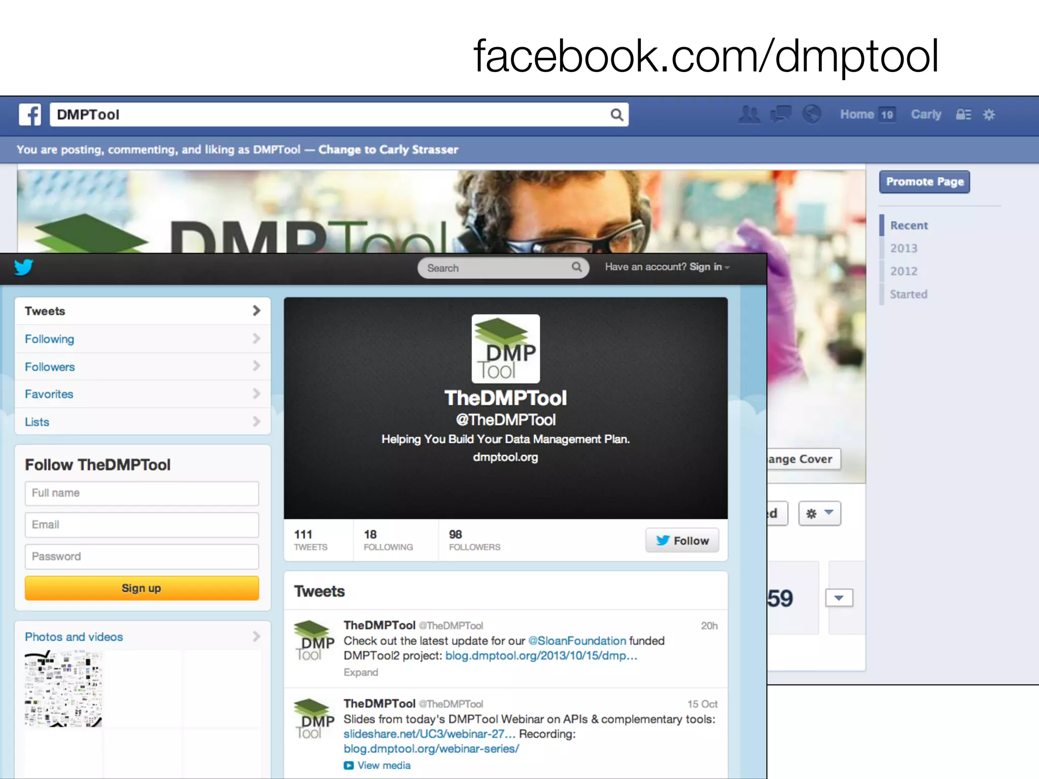 facebook.com/dmptool

 