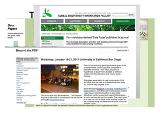 Trends in Data Archiving
Journal publishers
Joint Data Archiving Agreement

Data Papers
Ecological Archives, Beyond the PDF
 