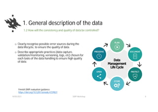 DMP workshop - Documentation & metadata | PDF