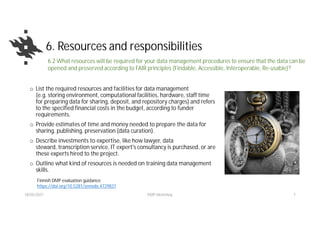 DMP workshop - Documentation & metadata | PDF