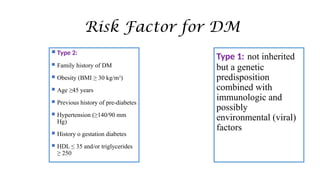 Diabetes mellitus ( DM) Presentation ppt | PPTX