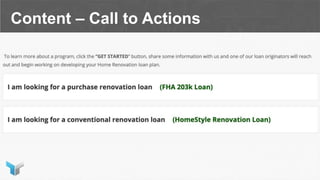 Content – Call to Actions
 