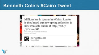 Kenneth Cole’s #Cairo Tweet
 
